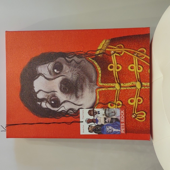 Michael Jackson as Dog Red Canvas artwork Pets Rock New Pop Culture home decor